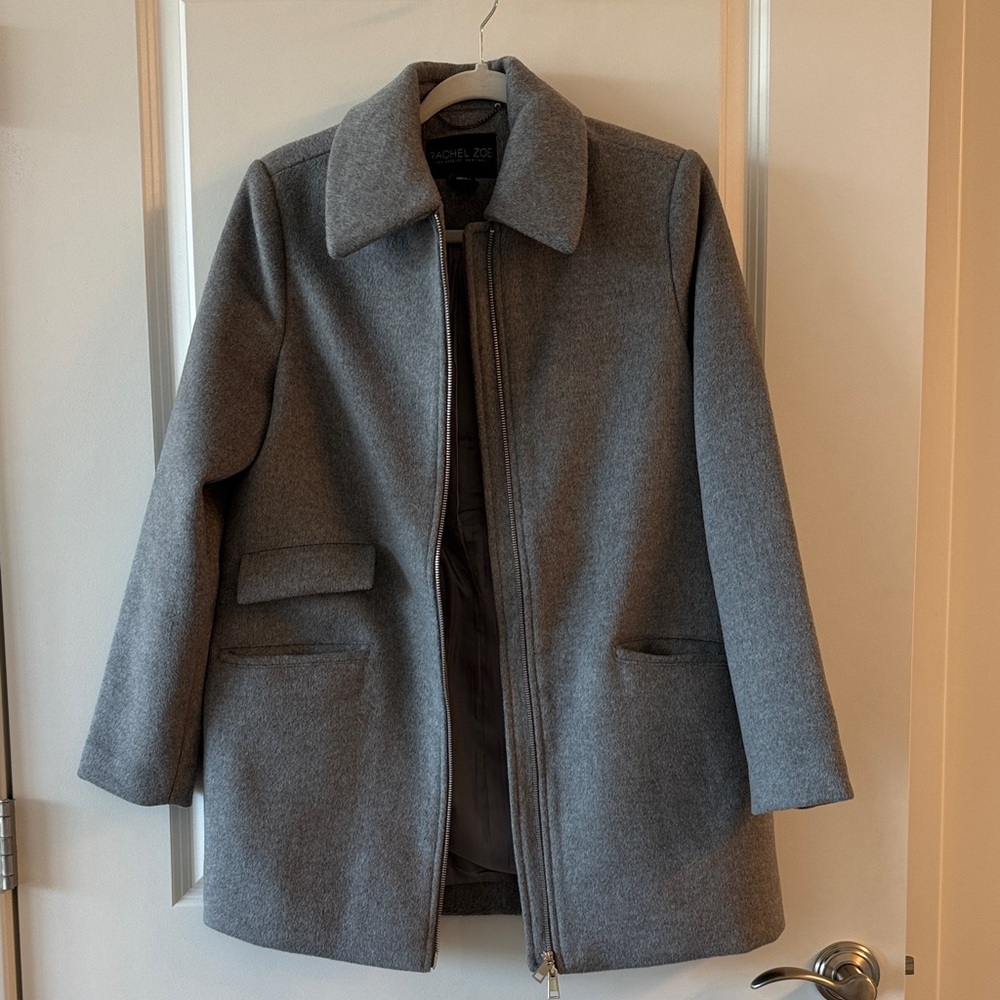 Gray Wool Blend Coat